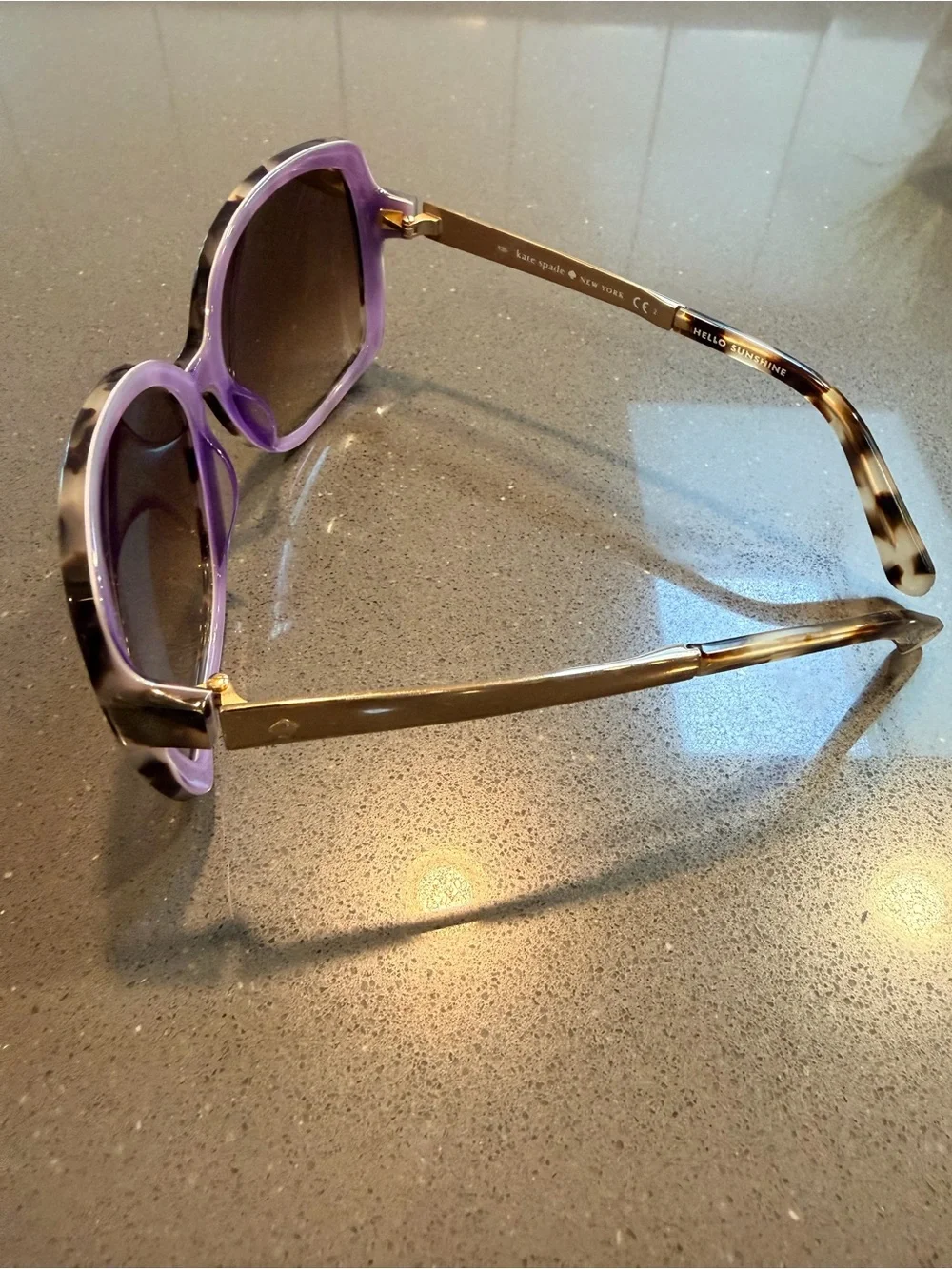 Kate Spade Darilynn’s Oversized Sunglasses Purple Tortoise w/ Case & Cloth